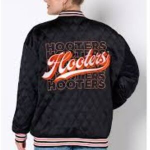 Hooters Logo Quilted Bomber Jacket